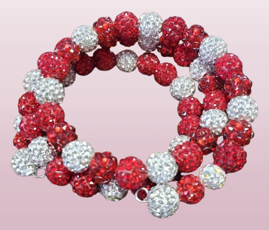 Red white memory bracelet